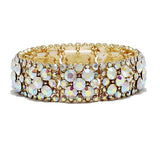 87666, BUBBLE RHINESTONE STRETCH BRACELET