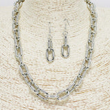 87744, CHAIN LINK METAL NECKLACE