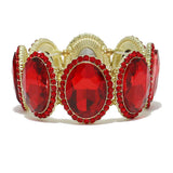 87780, OVAL ACCENT RHINESTONE EVENING STRETCH BRACELET
