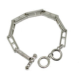 87803, RECTANGLE SHAPE CHAIN TOGGLE BRACELET