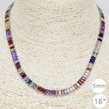 87876, BAGUETTE CUBIC ZIRCONIA STAINLESS STEEL NECKLACE