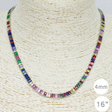 87877, BAGUETTE CUBIC ZIRCONIA STAINLESS STEEL NECKLACE