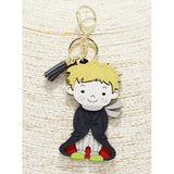 87893, THE LITTLE PRINCE CARTOON FAUX LEATHER KEYCHAIN