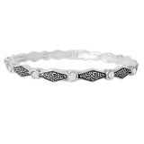 87921, ROUND RHINESTONE SWIRL ACCENT STRETCH BRACELET