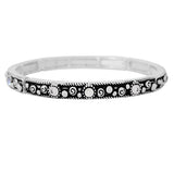 87922, ROUND BUBBLE RHINESTONE ACCENT STRETCH BRACELET