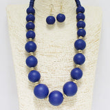87969, WOOD BEADED NECKLACE
