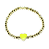 88000, EPOXY HEART STAINLESS STEEL BEAD STRETCH BRACELET