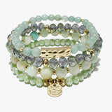 88015, MULTI LAYERED BEAD STRETCH BRACELET