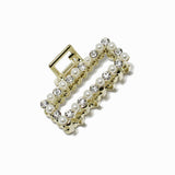 88039, RECTANGLE PEARL & RHINESTONE MINI HAIR CLIP