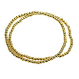 88047, 3MM STAINLESS STEEL BALL BEAD STRETCH BRACELET SET