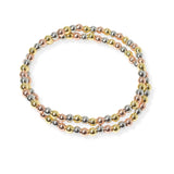88048, 4MM STAINLESS STEEL BALL BEAD STRETCH BRACELET SET