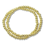 88048, 4MM STAINLESS STEEL BALL BEAD STRETCH BRACELET SET