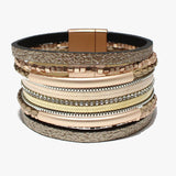 88098, FAUX LEATHER MAGNETIC CLOSURE BRACELET