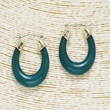 88115, ACRYLIC OVAL SHAPE EARRING
