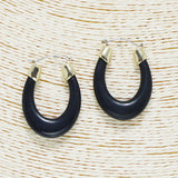 88115, ACRYLIC OVAL SHAPE EARRING