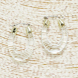 88115, ACRYLIC OVAL SHAPE EARRING