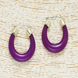 88115, ACRYLIC OVAL SHAPE EARRING