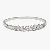88240, TEARDROP N MARQUISE ACCENT CUBIC ZIRCONIA STAINLESS STEEL BRACELET