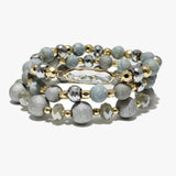 88287, MULTI LAYERED BEAD STRETCH BRACELET