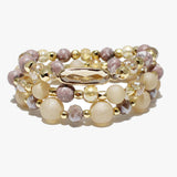 88287, MULTI LAYERED BEAD STRETCH BRACELET