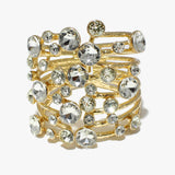 88325, BUBBLE RHINESTONE ACCENT CHUNKY BRACELET