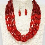 88379, MIX BEAD MULTI LAYERED NECKLACE