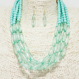 88379, MIX BEAD MULTI LAYERED NECKLACE