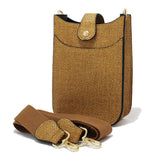 88393, WOVEN FAUX LEATHER CROSSBODY BAG