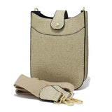 88393, WOVEN FAUX LEATHER CROSSBODY BAG