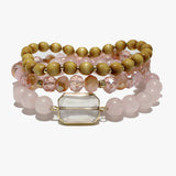 88408, MIXED BEAD MULTI LAYERED STRETCH BRACELET
