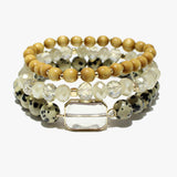 88408, MIXED BEAD MULTI LAYERED STRETCH BRACELET