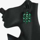 88431, ROUND ACCENT RHINESTONE CLIP ON EARRING