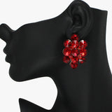 88431, ROUND ACCENT RHINESTONE CLIP ON EARRING