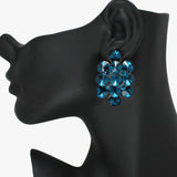88431, ROUND ACCENT RHINESTONE CLIP ON EARRING