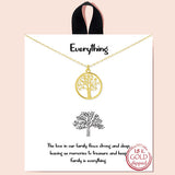 88457, "EVERYTHING" TREE OF LIFE PENDANT NECKLACE