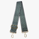 88464, BOHO CHEVRON PATTERN EMBROIDERED ADJUSTABLE BAG STRAP