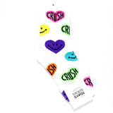 88486, "CRUSH" SMILE EMOJI HEART PATTERN SOCKS