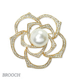 88524, FLOWER RHINESTONE EVENING PIN BROOCH