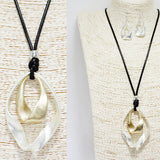 88536, HINGED OVAL PENDANT LONG NECKLACE