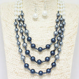 88561, PEARL LAYERED NECKLACE