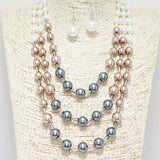88561, PEARL LAYERED NECKLACE