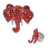 88569, ELEPHANT RHINESTONE STRETCH RING