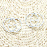 88580, "G SHAPE" BAGUETTE RHINESTONE EARRING