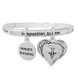 88597, "NURSE'S BLESSING" CHARM STRETCH BRACELET