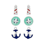 88665, ANCHOR THEME STUD EARRING SET