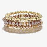 88684, MULTI LAYERED BEAD STRETCH BRACELET