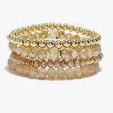 88684, MULTI LAYERED BEAD STRETCH BRACELET