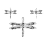 88703, DRAGONFLY FILIGREE PENDANT SET
