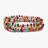 88733, MULTI LAYERED BEADED STRETCH BRACELET