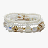 88734, MULTI LAYERED MIX BEADED STRETCH BRACELET